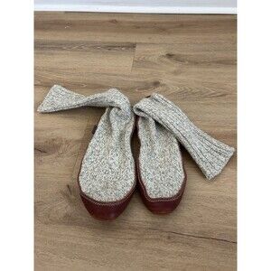 Acorn Men's 9-10 Original Slipper Socks Gray Twist Cotton Size Large